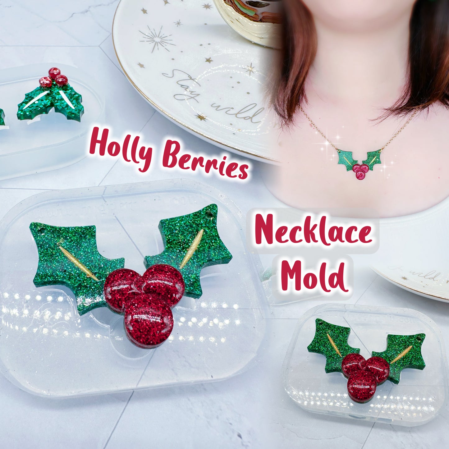 Holly Berries Necklace Mold