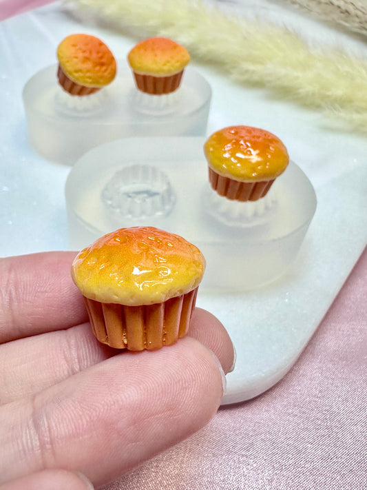 Clear Silicone Mold for Polymer Clay Resin Glossy Matte Baked Muffin Earring Mold
