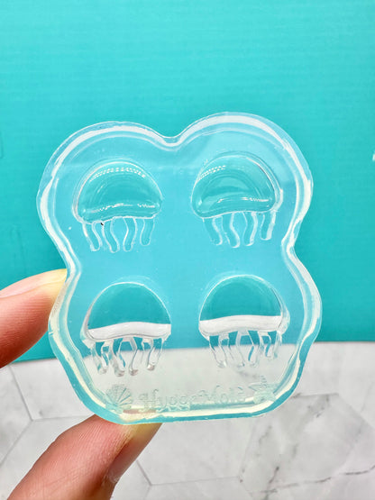 Mini Predomed Moon Jellies Jellyfish Stud Earring Mold