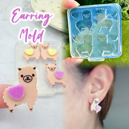 2.4 cm Llama Alpaca Stud Earring Mold