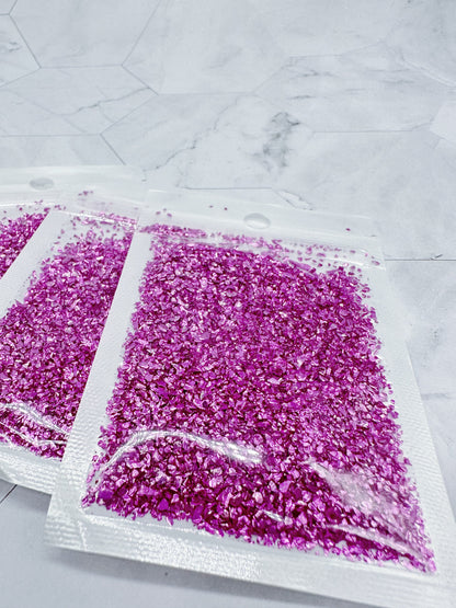 Fuchsia Pink Fine Crushed Glass 1-1.5 mm