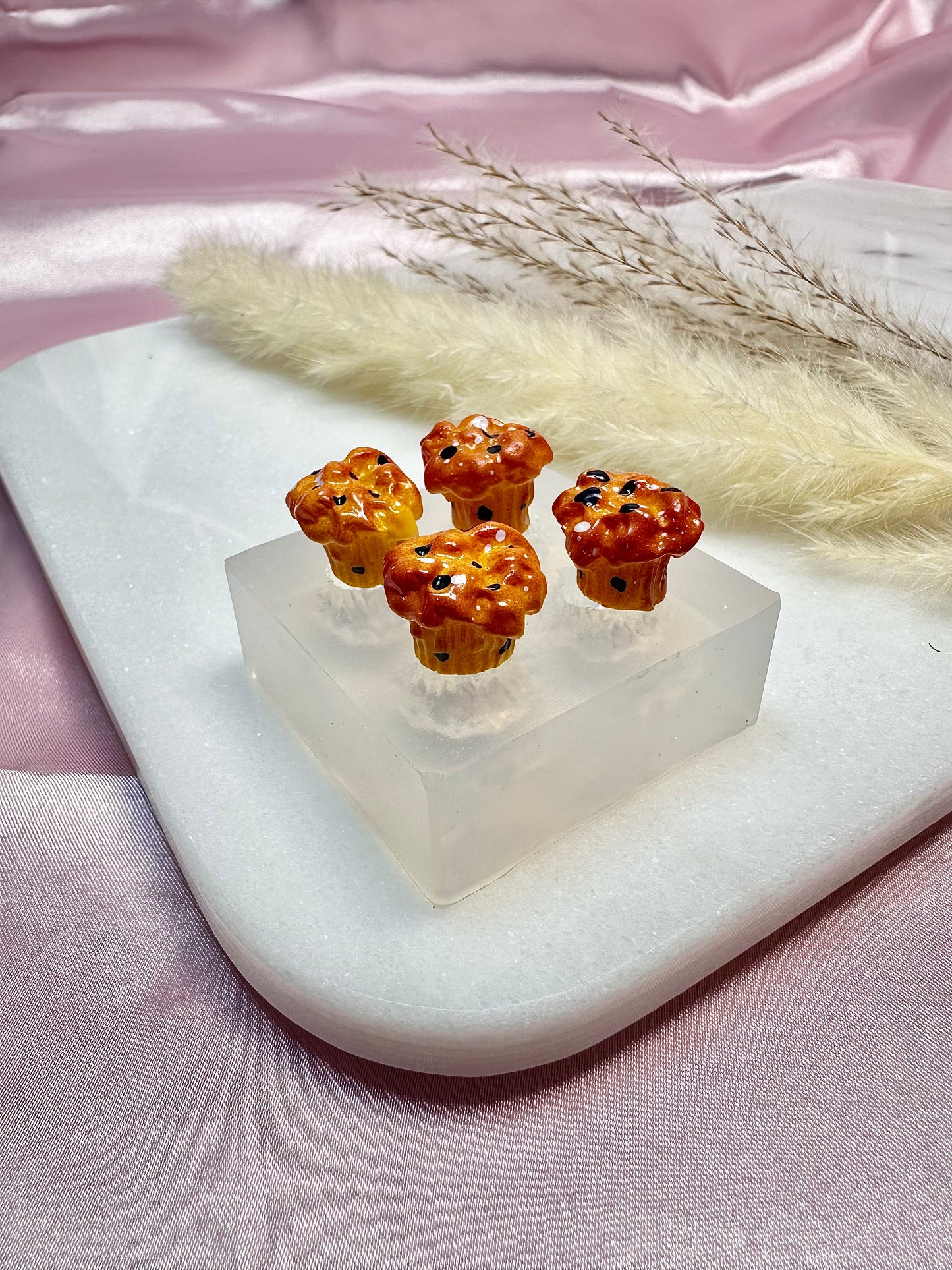 Clear Silicone Mold for Polymer Clay Resin Baked Muffin Earring Mold
