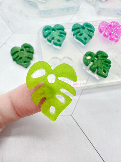 Monstera Leaf Dangle Earring Hoop Charm Molds