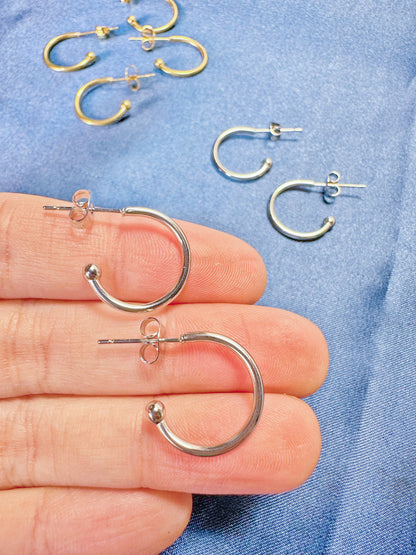 Stainless Steel Semi Hoop Earring Findings