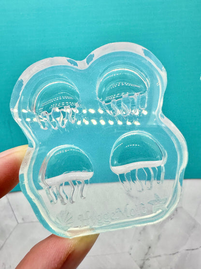 Mini Predomed Moon Jellies Jellyfish Stud Earring Mold