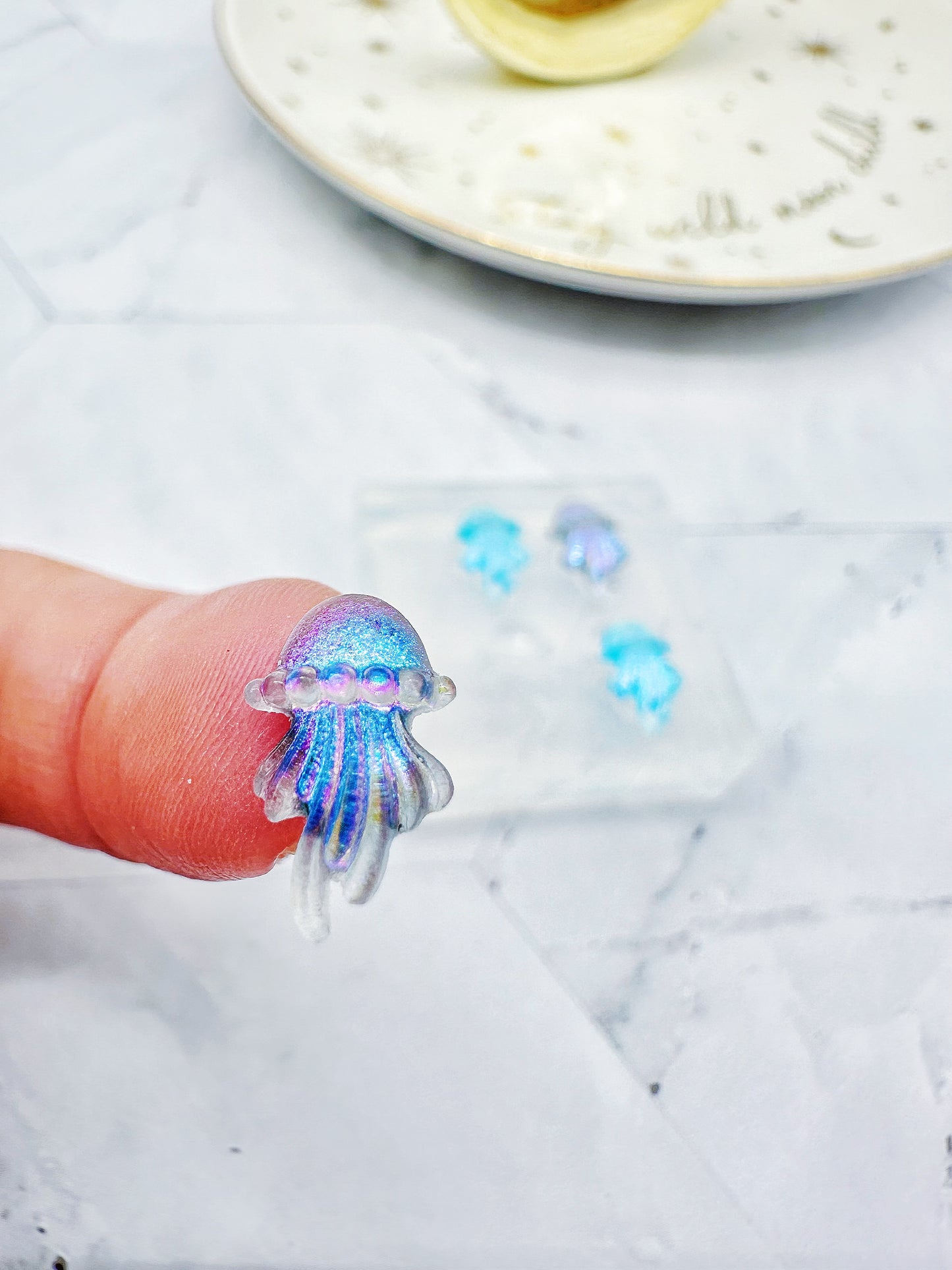 Super Mini 3D Jellies Jellyfish Stud Earring Mold