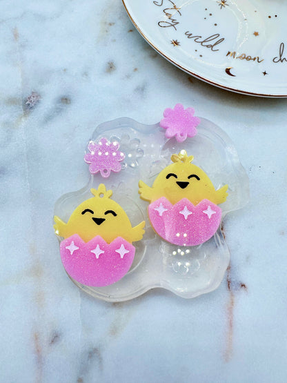 A Chick is Born Dangle Earring Mold