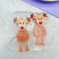 Layered Christmas Reindeer with Big Nose Dangle Earring Mold