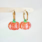 Small Predomed Pumpkin Dangly Charm Earring Mold for Hoops and Hooks