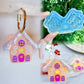 Gingerbread House with Predomed snow Dangly Charm Earring Mold