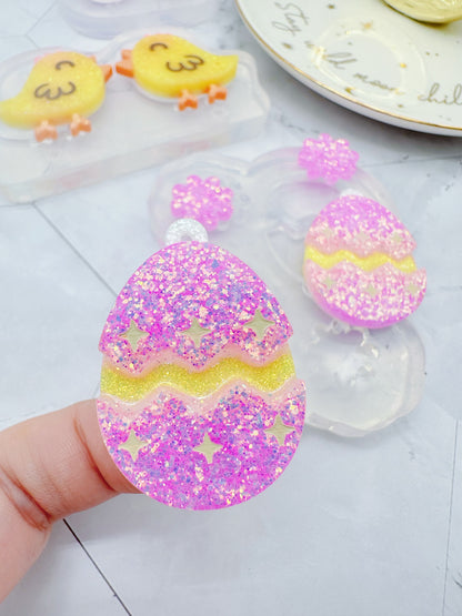 Cracked Easter Egg Dangle Earring Mold