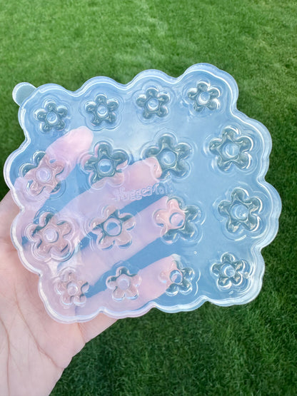 Mixed Sizes Mary Quant Flower Hoop Spinner Stud Earring Mold Palette
