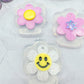 Smiley Face Domed centre Flower Keychain Keyring Mold Choose your style