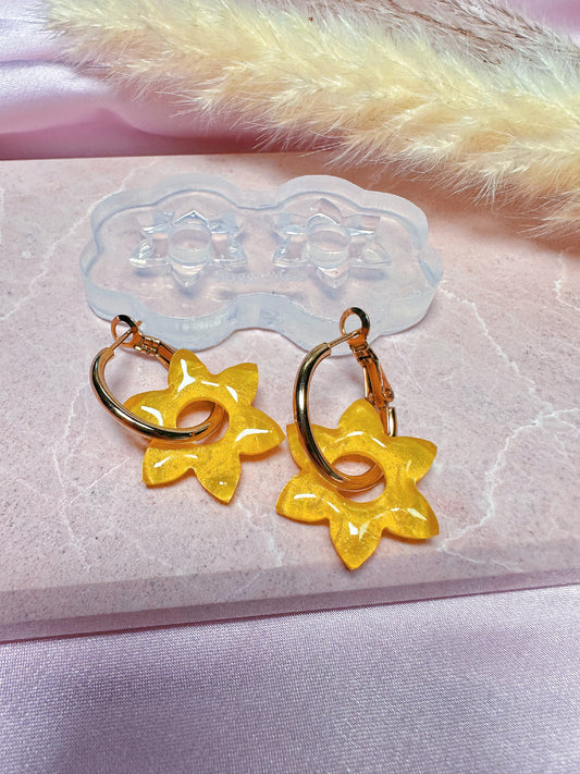 Predomed Sunflower Hoop Spinner Earring Mold