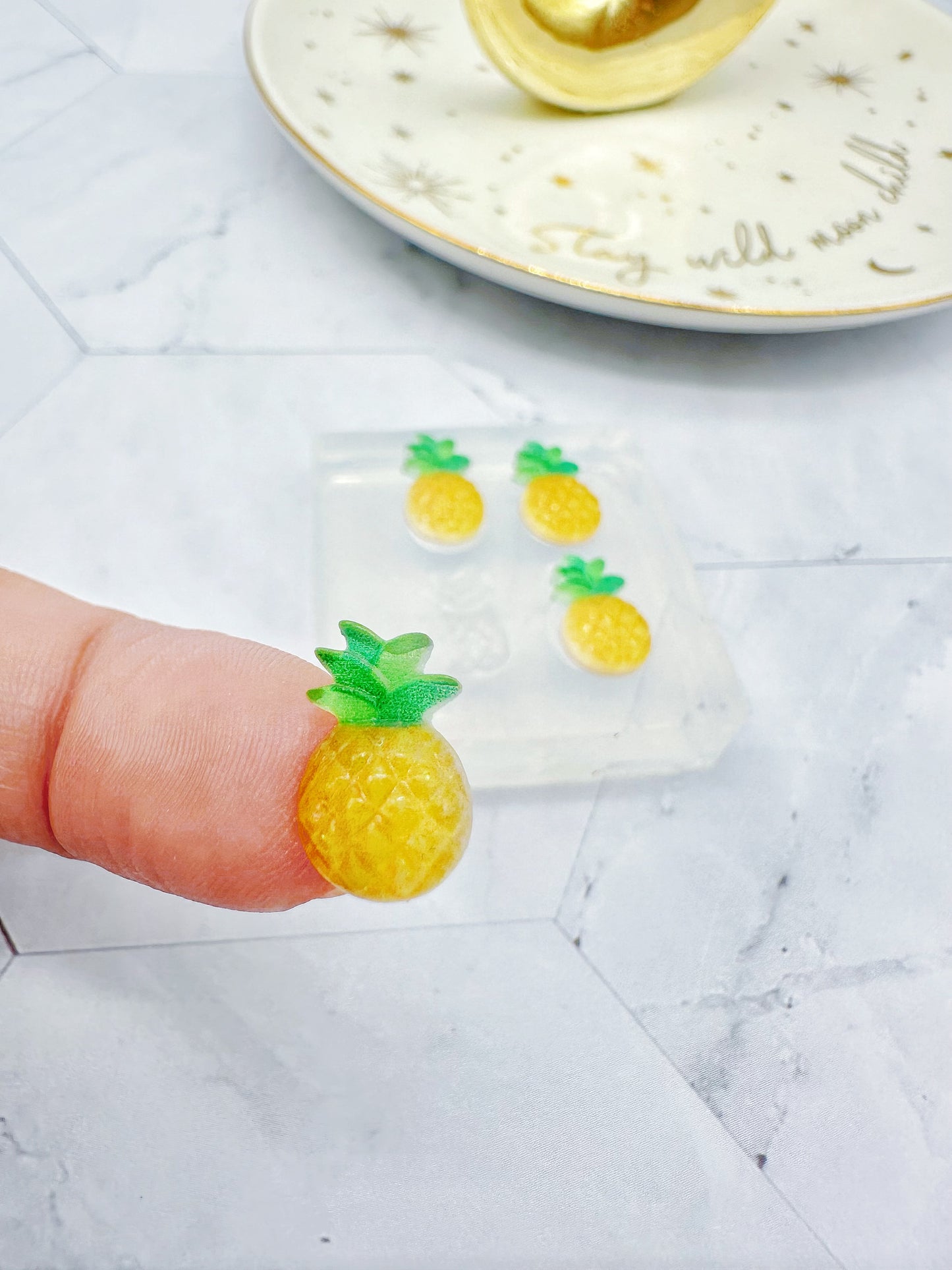 Mini 3D Pineapple Stud Earring Mold