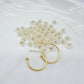 18k Gold Plated Semi Hoop Earring Findings