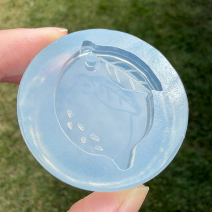 4 cm Lemon Dog Tag Mold with 3mm holes