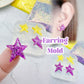 1.6cm Pre-domed Wonky Star Stud Earring Silicone Mold for Resin Earrings Celestial