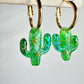 Predomed Cactus Dangle Charm Earring Mold for Hoops and Hooks