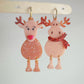 Layered Christmas Reindeer with Big Nose Dangle Earring Mold