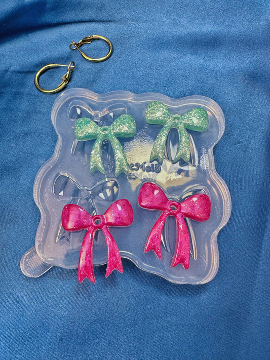 Predomed Ribbon Bow Dangle Earring Mold