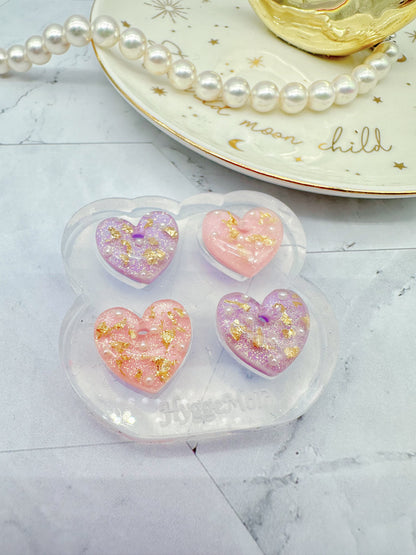 1.6cm Teeny Pre Domed Heart Hoop Earring Mold