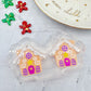 Gingerbread House with Predomed snow Dangly Charm Earring Mold