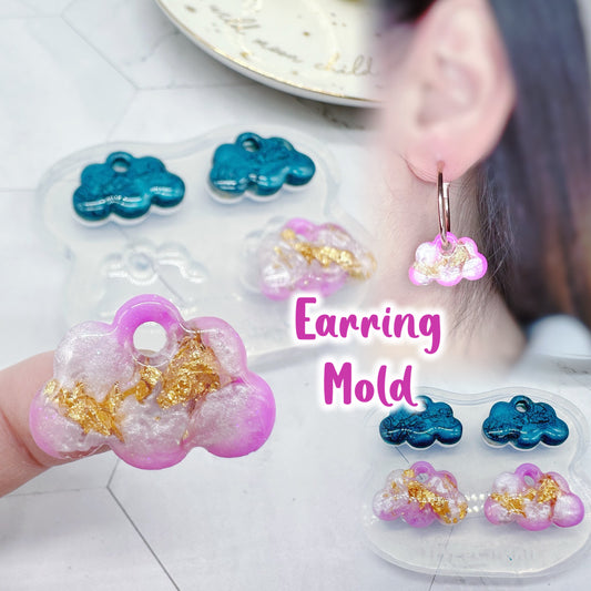 Predomed Cloud Hoop Charm Earring Mold