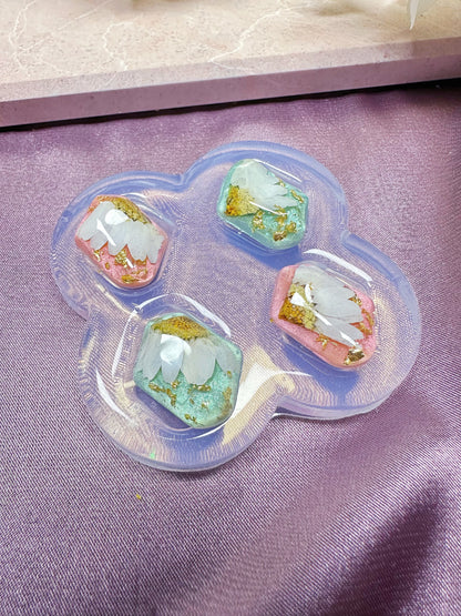 3D Irregular Diamond Ice Cube Earring Mold