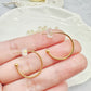 18k Gold Plated Semi Hoop Earring Findings