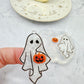 Ghost with Pumpkin Lantern Dangle Earring Mold