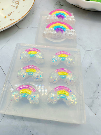 Mini 3D Rainbow and Cloud Stud Earring Mold