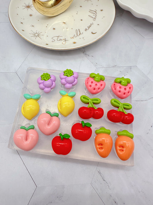 Summer Special Fruit Stud Palette Mold in Popular Inflated 3D style
