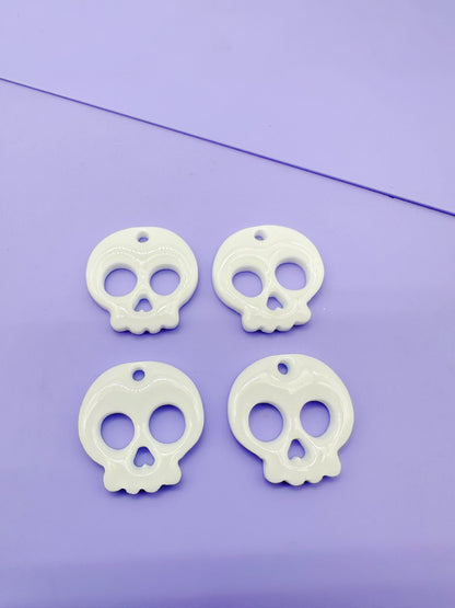 Small Predomed Cute Skull Dangly Charm Mold Dangle Earring Mold for Hoops and Hooks