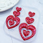 Predomed Triple Heart Nesting Heart Dangle Earring Mold