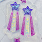 Pre-domed Shooting Star dangle earring mold space travel