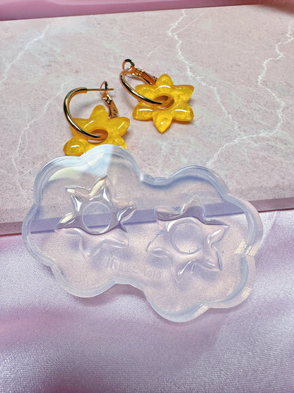Predomed Sunflower Hoop Spinner Earring Mold