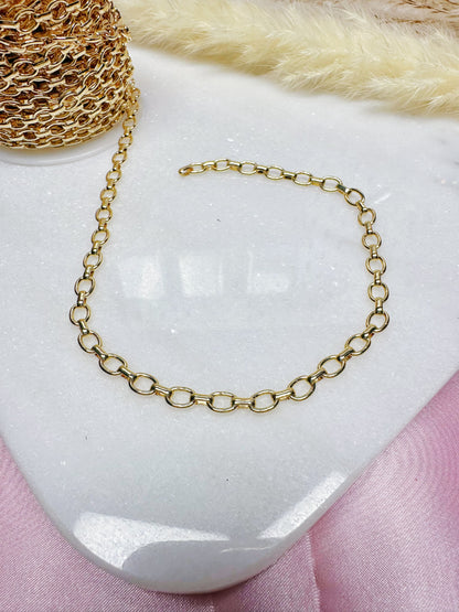 Chunky 14k Gold O-shaped Chain