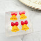 Mini 3D Christmas Jingle Bell with Ribbon Bows Stud Earring Mold