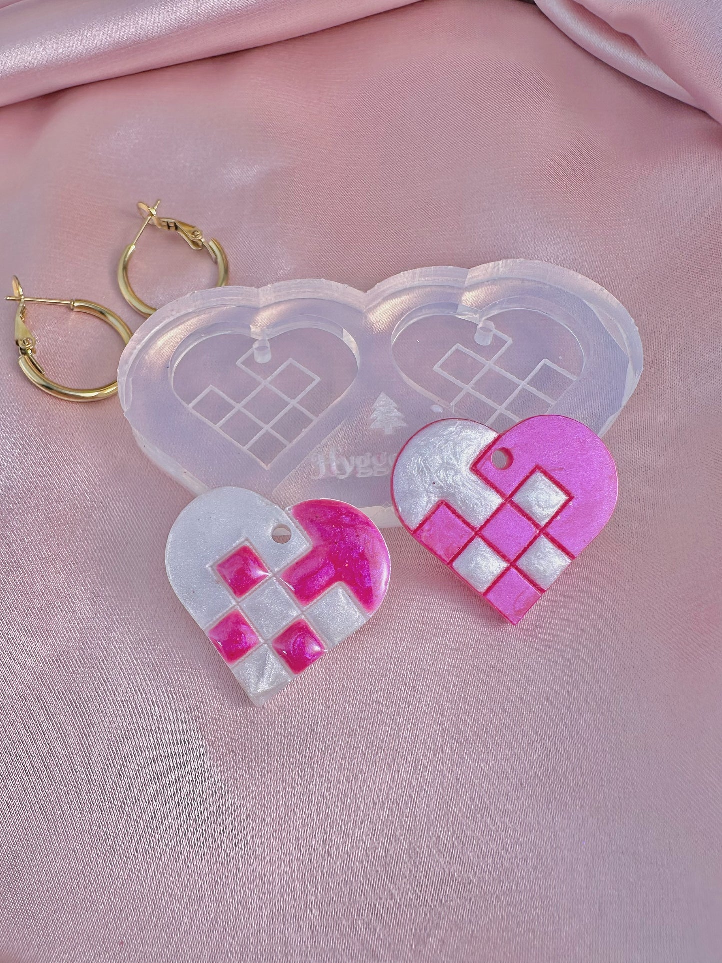 Traditional Danish Christmas Heart Earring Mold