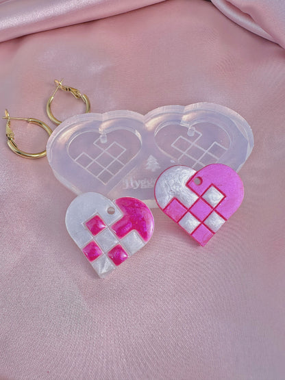 Traditional Danish Christmas Heart Earring Mold
