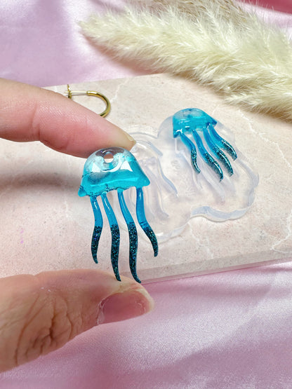 Predomed Jellyfish Dangle Earring Mold for Hoop Charms