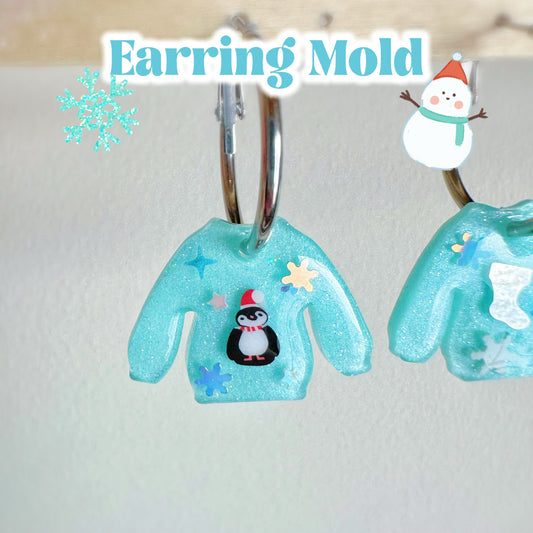 Predomed Ugly Sweater Dangly Charm Mold Hoop Earring Mold