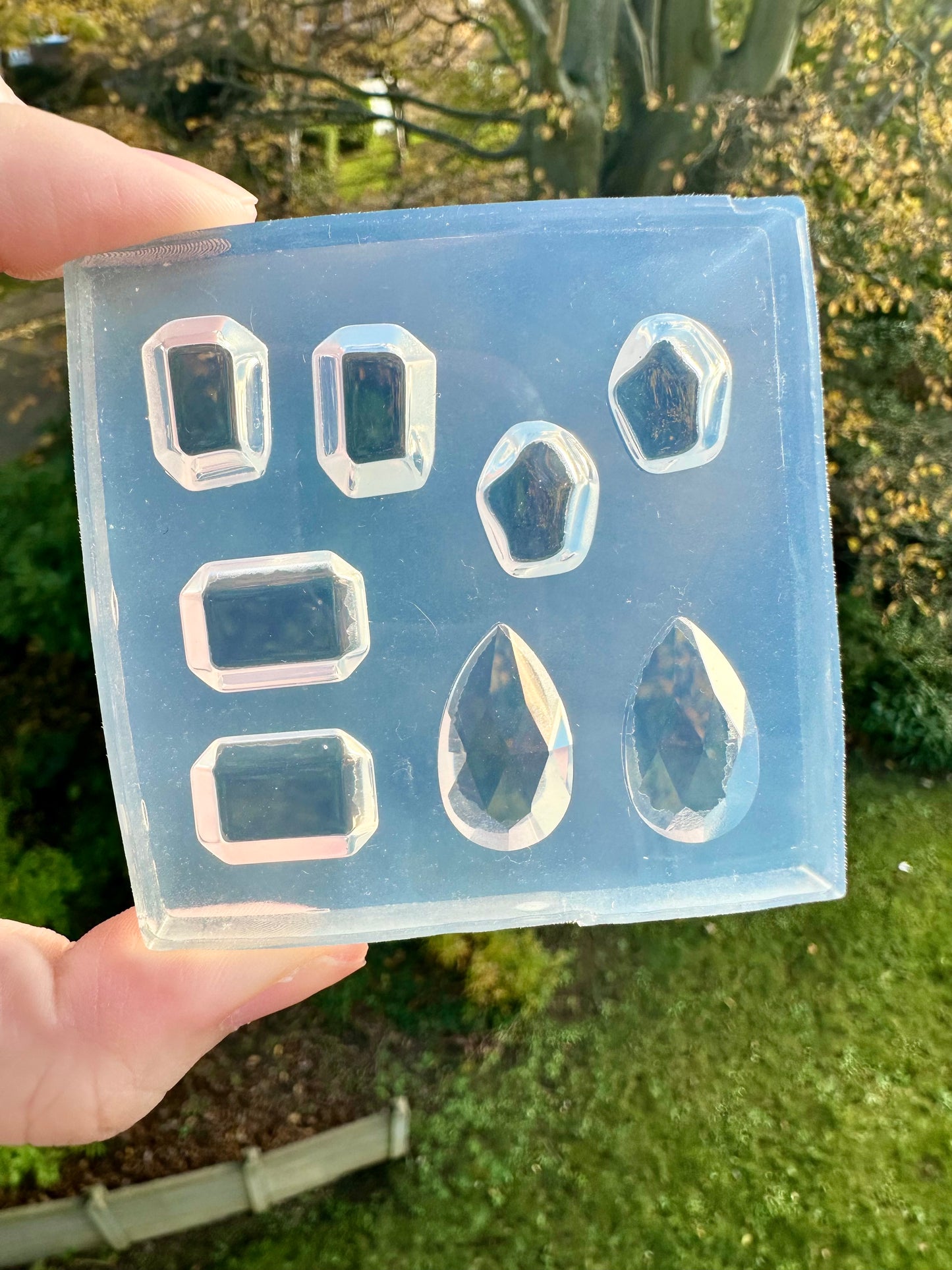 Gemstone and Melting Ice Cube Shape Palette Mold