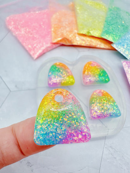 10g Bag Rainbow Tint Mylar Flake Glitter Mix