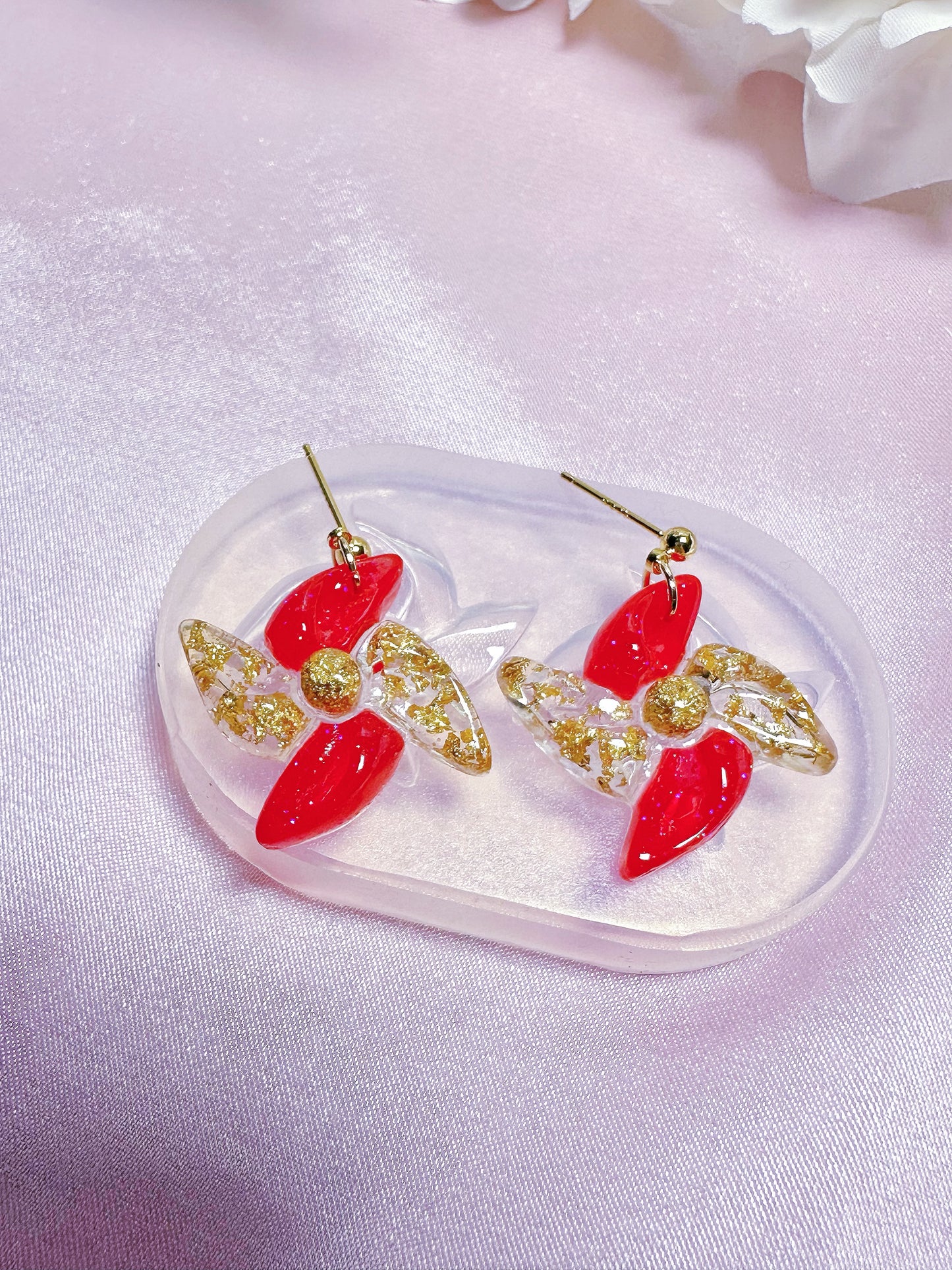 2 cm Small Pinwheel Dangle Earring Mold