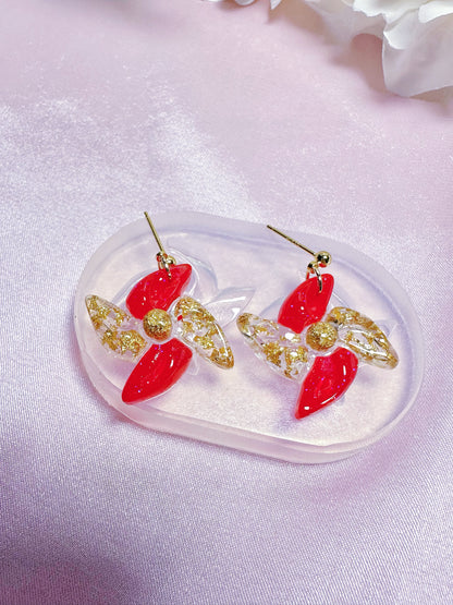 2 cm Small Pinwheel Dangle Earring Mold