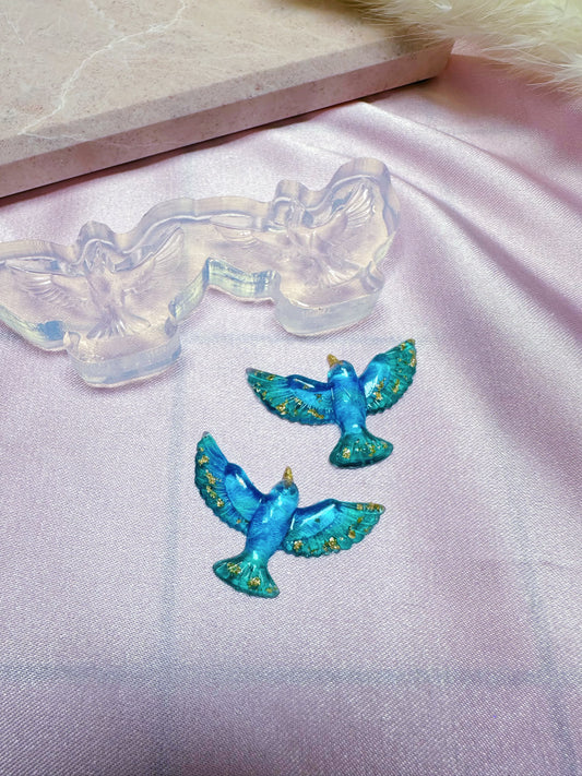 Small 3D Flying Bird Dangle Earring Mold