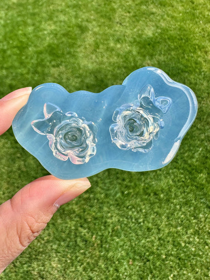 3D Rose Leaf Stud Brooch Pin Mold