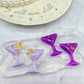 Small Predomed Martini Glass Dangly Charm Mold for Hoops and Hooks Dangle Earring Mold